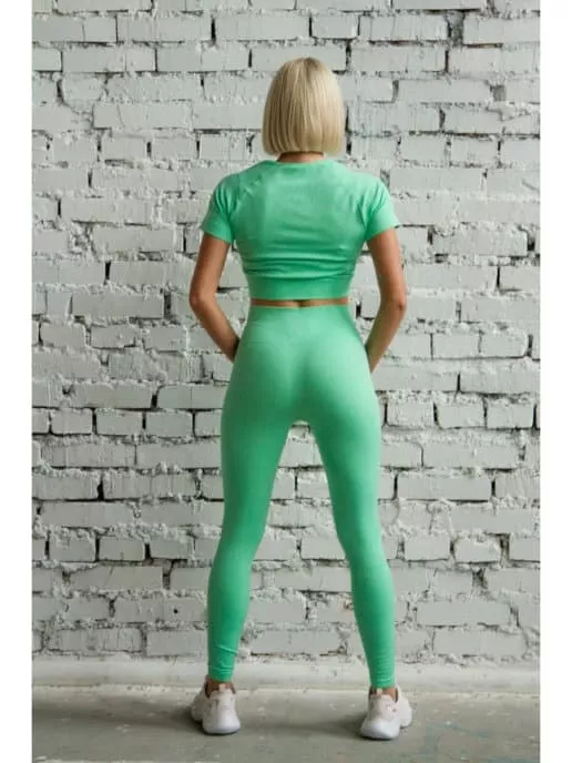 FitRule Топ и тайтсы для спорта Milky Green