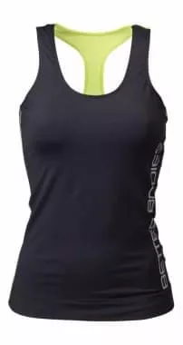 Better Bodies Athlete T-back, майка женская, черная-лайм