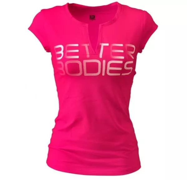 Better Bodies Fitness V-Tee, футболка розовая