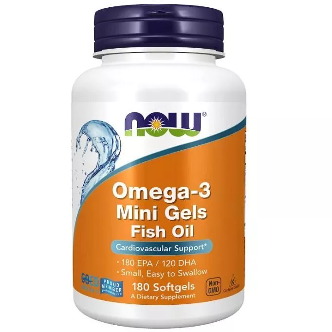 NOW Omega-3 Mini Gels 500mg 180 sgels