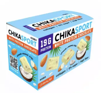 CHIKALAB Шоколад Белый 100g (х4)