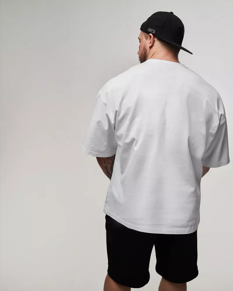 Master of Gains Футболка NEVER GIVE UP Белая