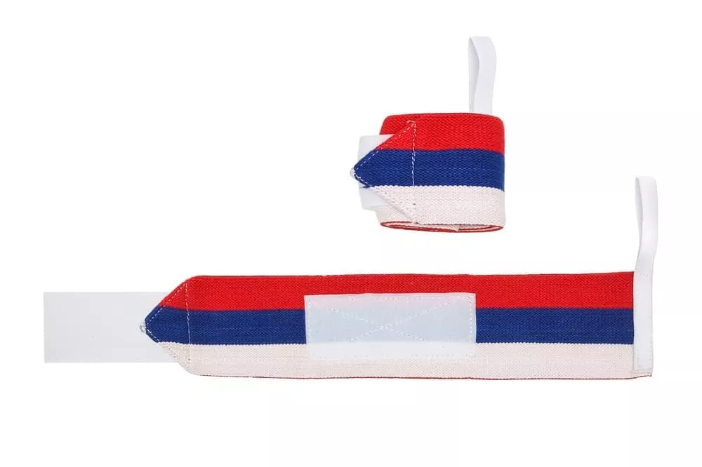 BeFirst Бинт кистевой бело-сине-красный, 35 см (арт 670)