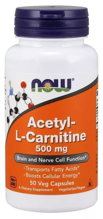 NOW Acetyl L-Carnitine 500 mg 50 vcaps