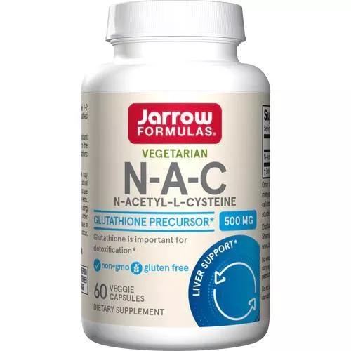 Jarrow Formulas N-A-C (N-Acetyl-L-Cysteine) 500mg 60 vcaps