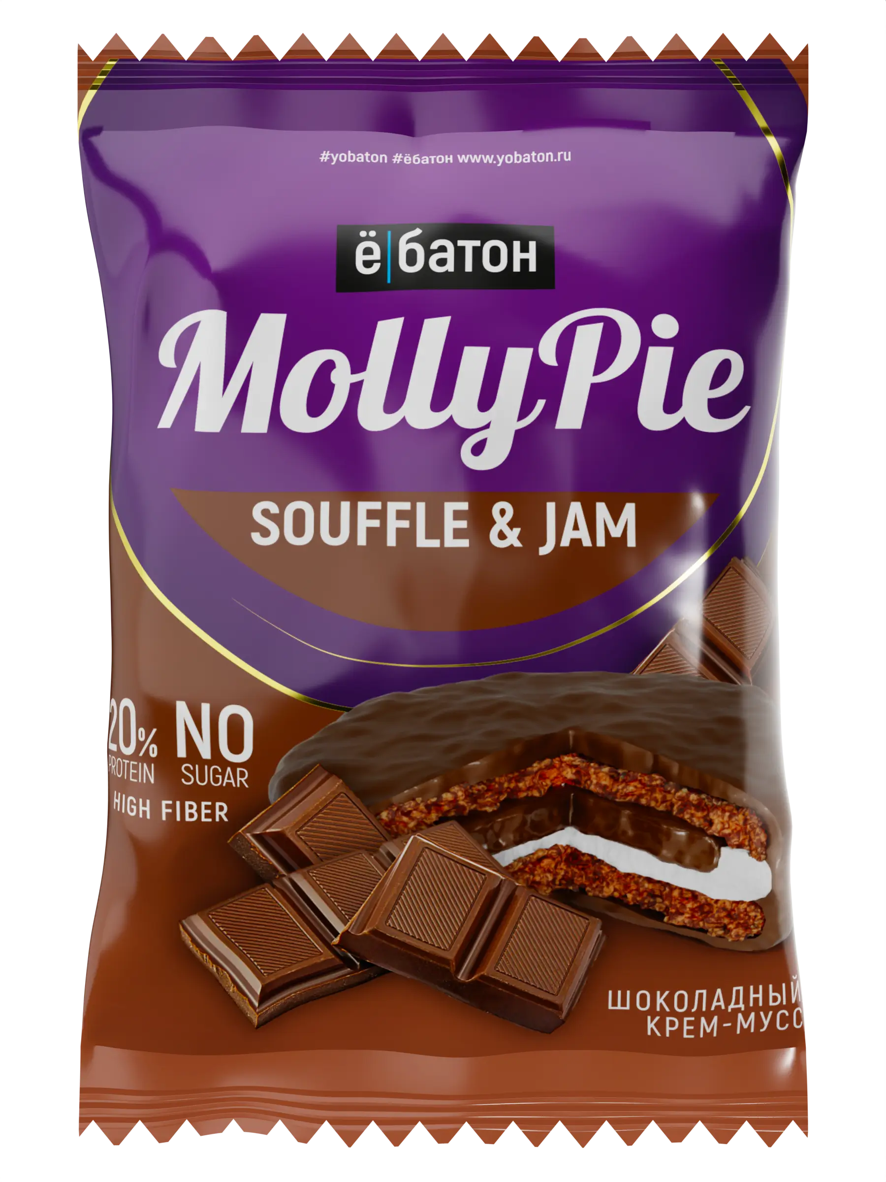 Ё/Батон Печенье Molly Pie Souffle and Jam 50g (х10)