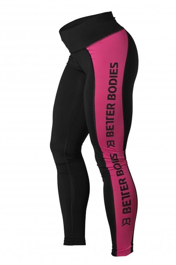 Better Bodies Side panel tig,лосины черный с розовым фото