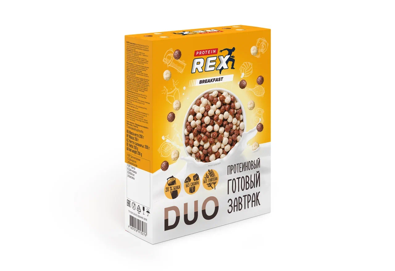 ProteinRex Сухой завтрак с высоким содержанием белка 250g фото