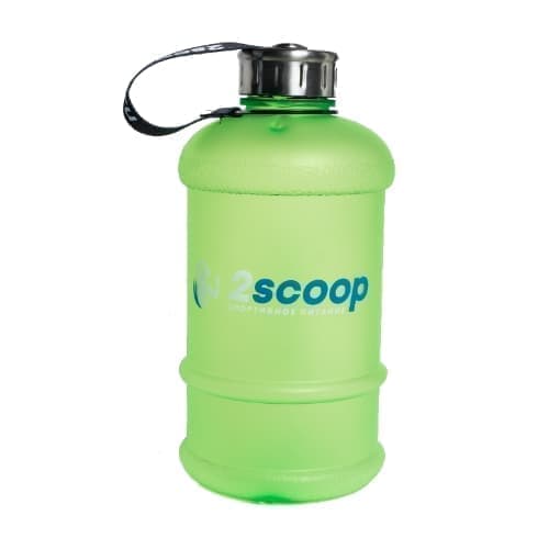 2scoop Бутыль 2.2 L прорезиненный металлическая крышка (Зелёный)