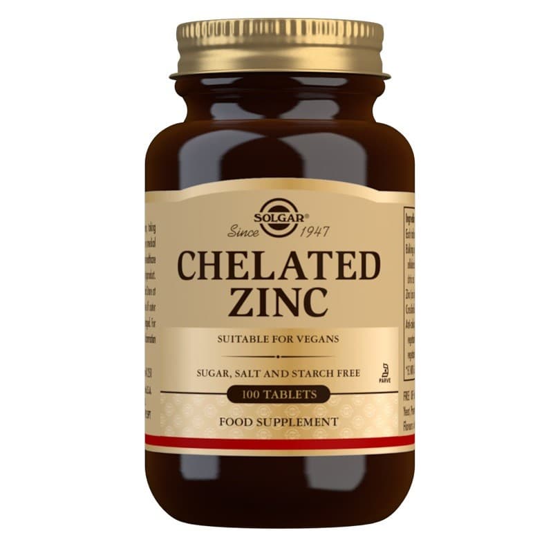 Solgar Chelated Zinc 100 tabs