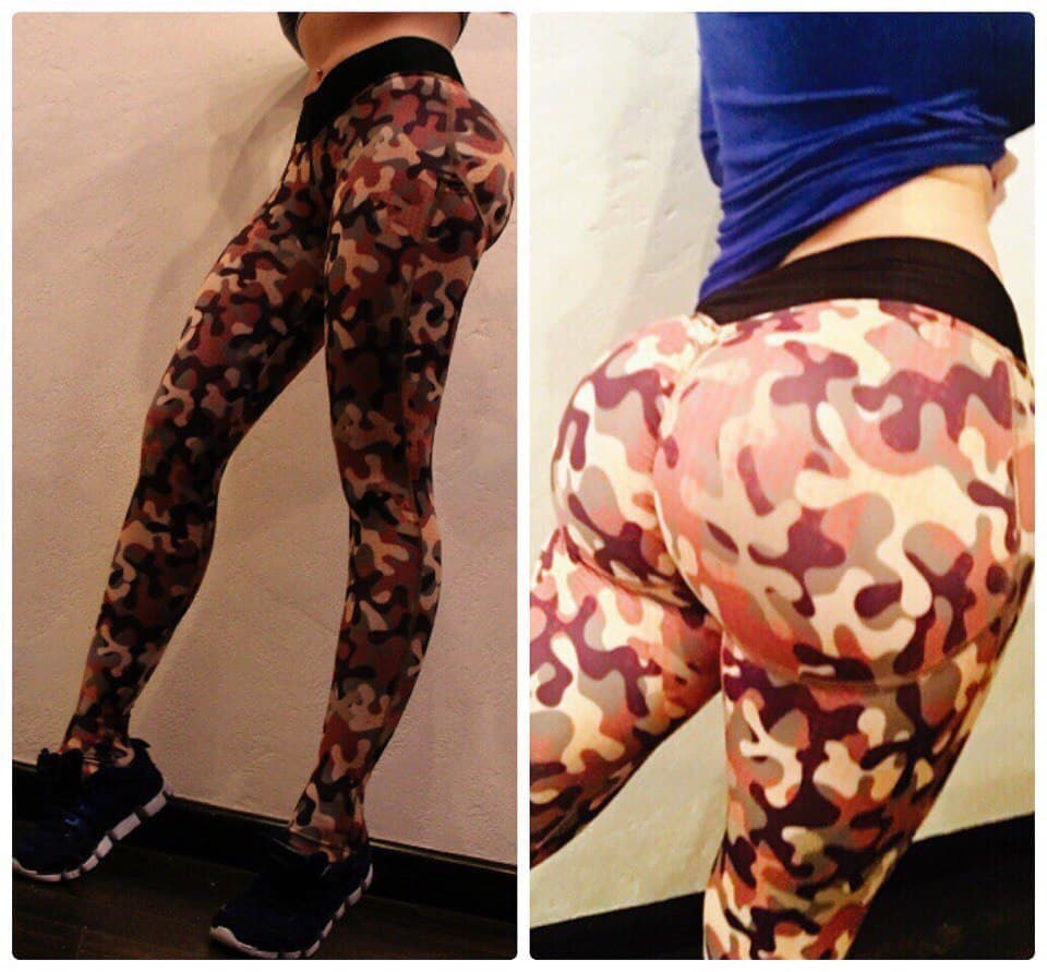 Bona Fide лосины "Камуфляж с оранжевым"