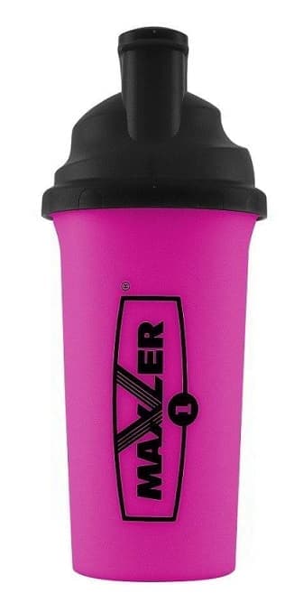 Maxler Shaker Black 700 ml - Black - Pink 1 col. print фото