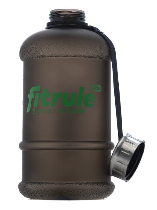 FitRule Бутыль прорезиненная металлическая крышка 1,3L (Черная) фото