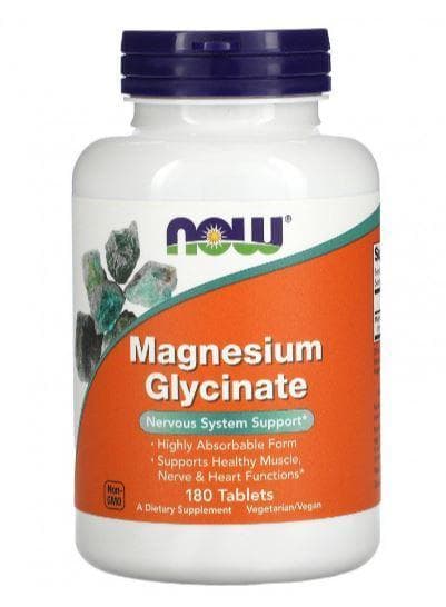 NOW Magnesium Glycinate 180 tabs фото