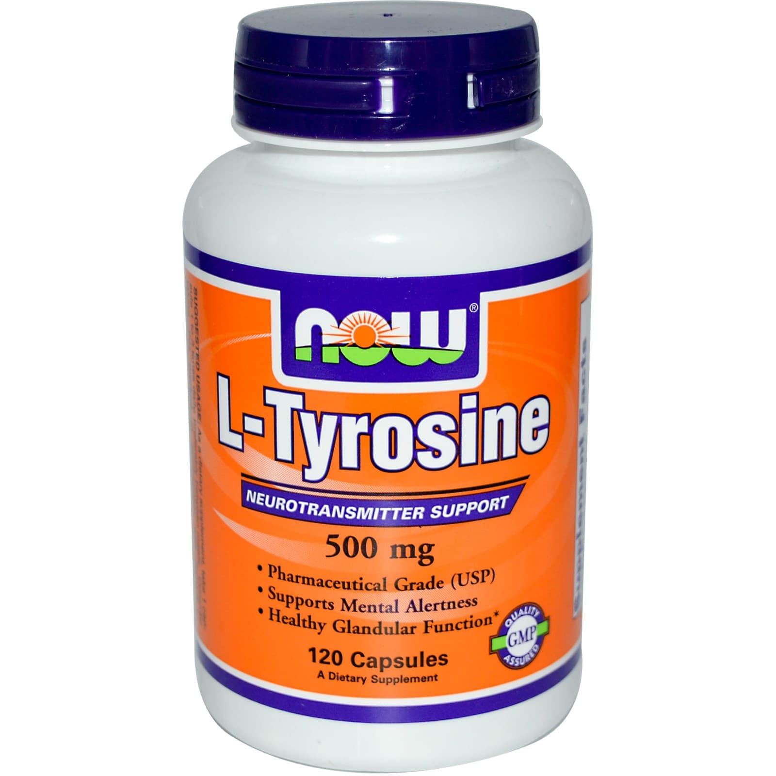 NOW L-Tyrosine 500mg 120 vcaps
