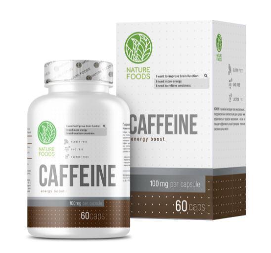 Nature Foods Caffeine 200mg 60 caps фото
