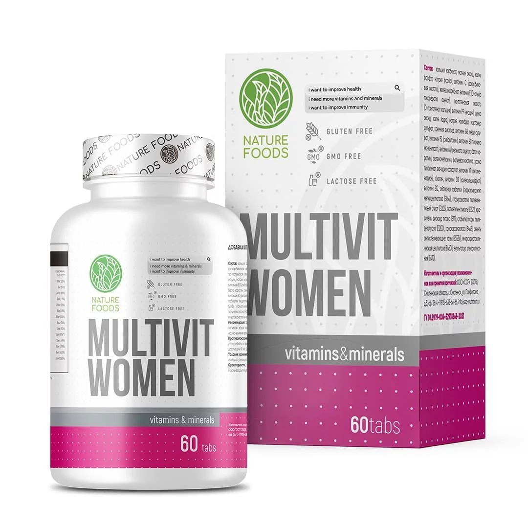 Nature Foods Multi WoMen 60 tabs купить недорого, заказать с доставкой в  вашем городе с доставкой