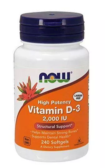 NOW Vitamin D-3 2000 240 sgels фото