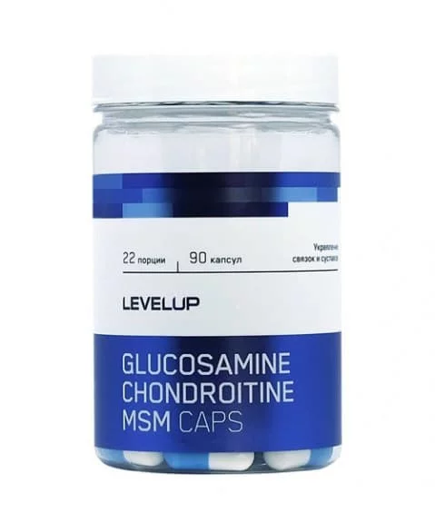 LevelUp Chondroitine+Glucosamine+MSM 90 caps фото
