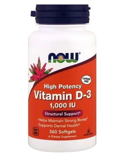 NOW Vitamin D-3 1000ME 360 caps фото